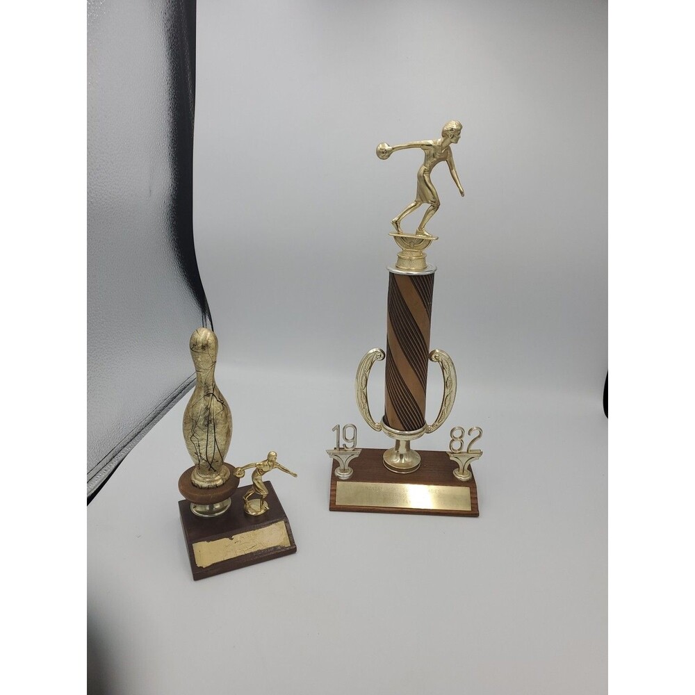 Vintage Trophies - 70’s 80’s Bowling All Metal Tops Woman Pin